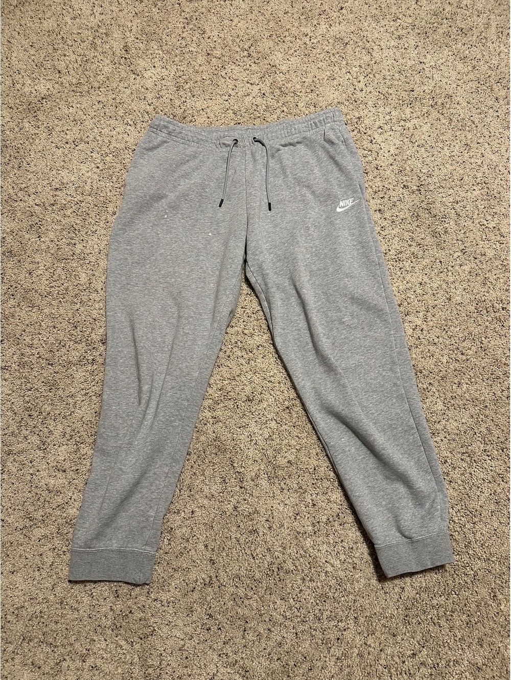 Nike Gray Jogger Sweatpants with White Logo